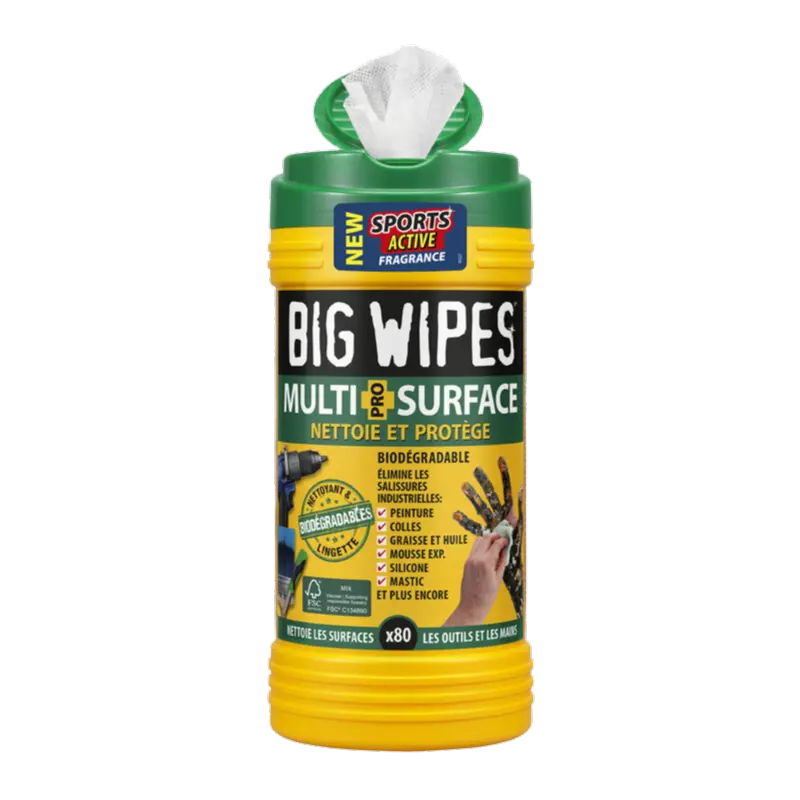 TUBE 80 LINGETTES MULTI SURFACES