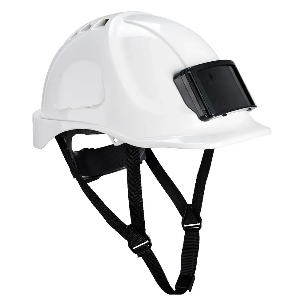 [POPB55WHR] CASQUE ENDURANCE AVEC PORTE-BADGE (Blanc)
